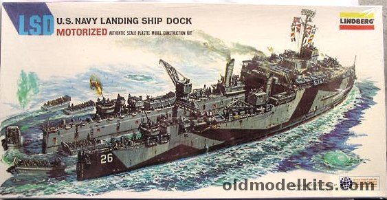 Lindberg 1/288 LSD US Navy Landing Ship Dock Motorized, 766 plastic model kit